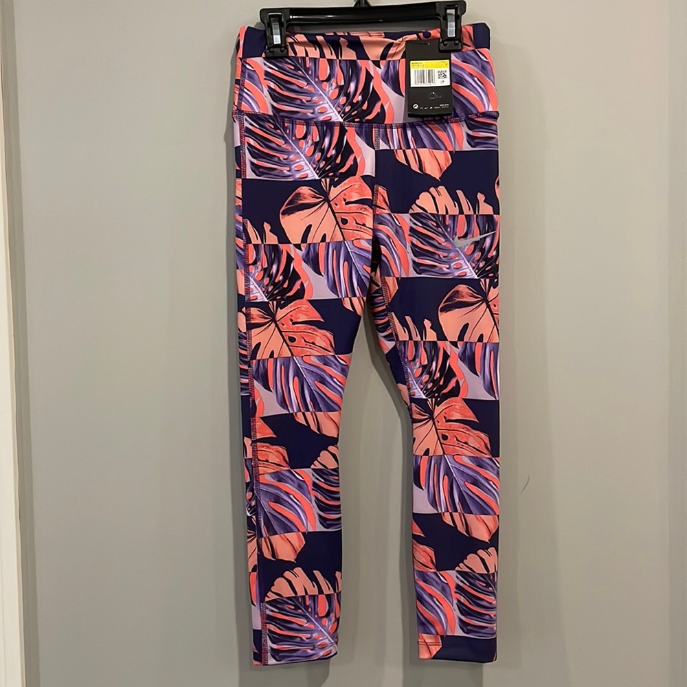 Nike Dri-Fit Pink Floral Leggings Women’s Sz‎ Small